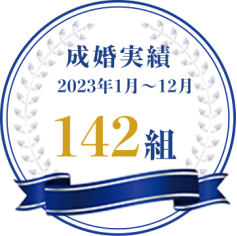 成婚実績 2023年1月〜12月 142組