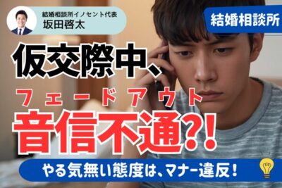 結婚相談所の仮交際ではフェードアウトが良くない理由|お相手との交際をしっかり判断していこう
